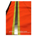 Cheap 100%Polyester Fluorescent Orange Reflective Construction Road Work Hi Vis Safety Vest